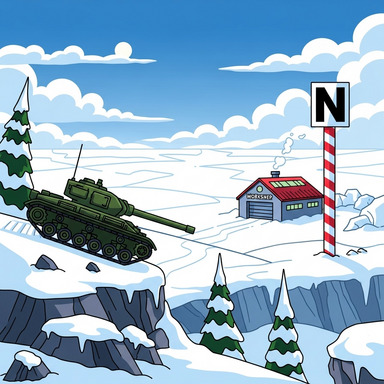 But before Marie could escape, the tank came rolling over the hill.