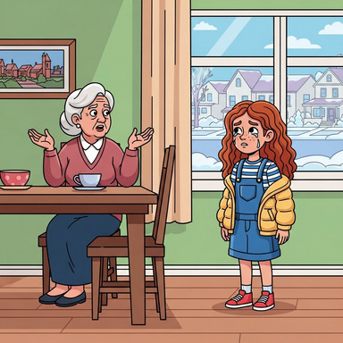 "What's wrong, little one?" asked her grandmother.