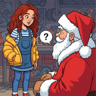 "And just who are YOU, little girl?" Santa wondered.