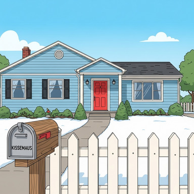 She's in the first grade and lives in a house just a short walk from school.