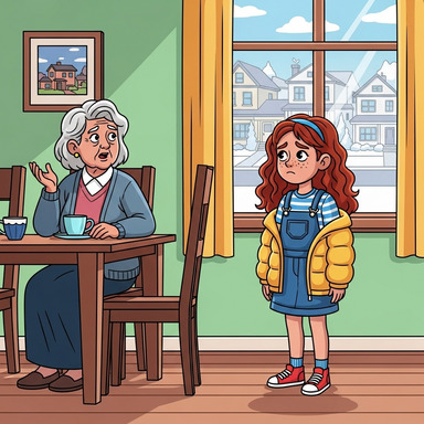 "Oh, dear," said Marie's grandmother. "Sit with me and have some tea."