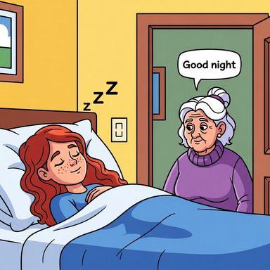 Marie felt a little better. She thanked her grandmother and went to bed.