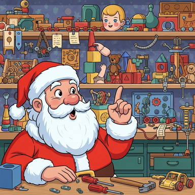 "I know that name!" Santa exclaimed. "You come from a family of heroes!"