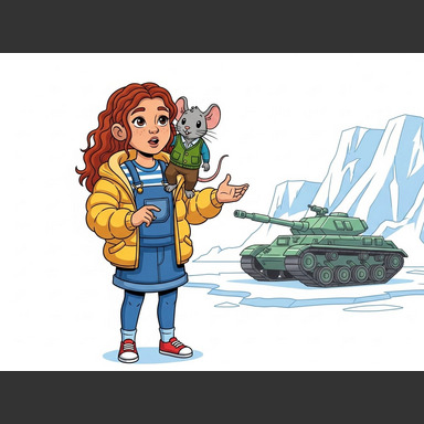 Marie didn't like having a mouse on her, but she let Olaf on her shoulder anyway and said, "Santa: I'd like to reintroduce you to Olaf the Tankbuilder."